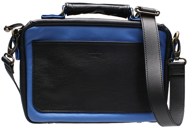 Stands & Pouches Claudio Albieri Italian Leather 4 Pipe Bag Black/Dark Blue