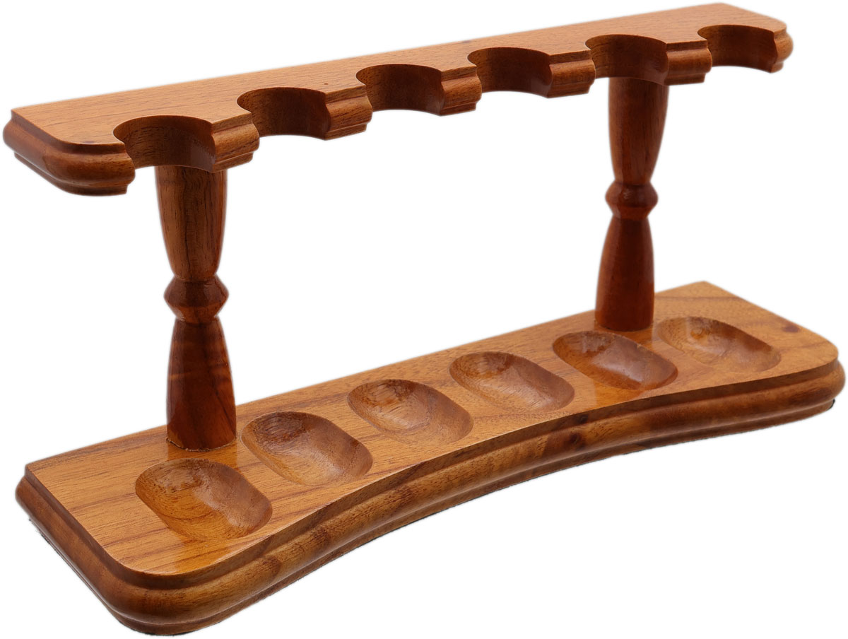 Stands & Pouches Woodmere Long 6 Pipe Stand - Teak