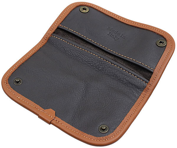 Stands & Pouches Claudio Albieri Leather Tobacco Pouch Deluxe - Chocolate/Chestnut