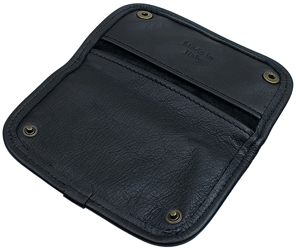 Stands & Pouches Claudio Albieri Leather Tobacco Pouch Deluxe - Black