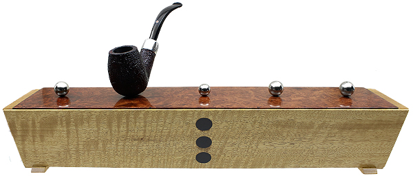 Pipe Accessories Scott Tinker Movingui and Amboyna Burl 5 Pipe Stand