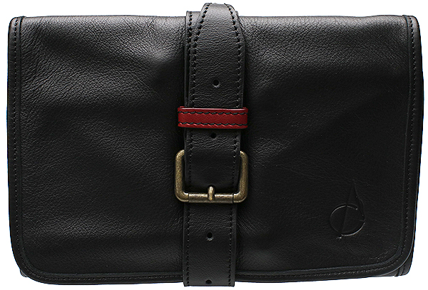Pipe Accessories Claudio Albieri Italian Leather Elegance Rollup Black/Red