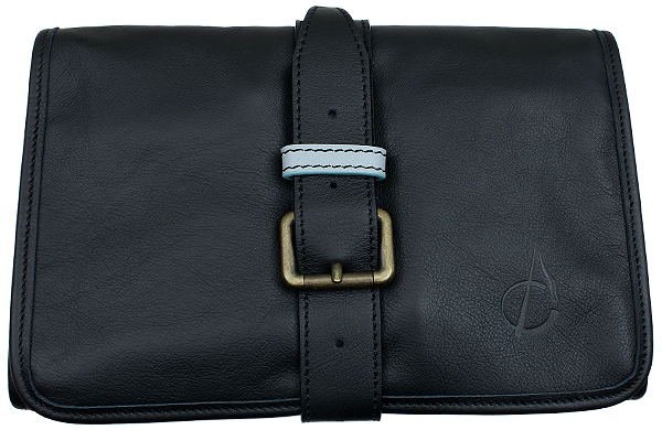 Pipe Accessories Claudio Albieri Italian Leather Elegance Rollup Black/Blue