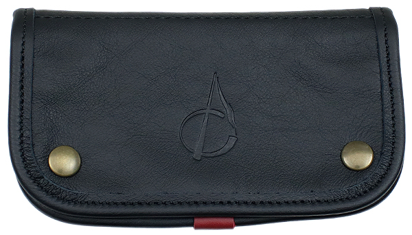 Stands & Pouches Claudio Albieri Italian Leather Tobacco Pouch Deluxe Black/Red