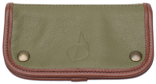 Stands & Pouches Claudio Albieri Leather Tobacco Pouch Deluxe - Olive/Chestnut