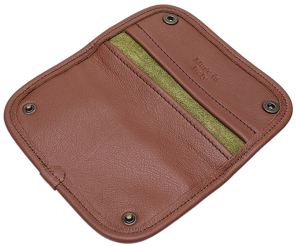 Stands & Pouches Claudio Albieri Leather Tobacco Pouch Deluxe - Olive/Chestnut