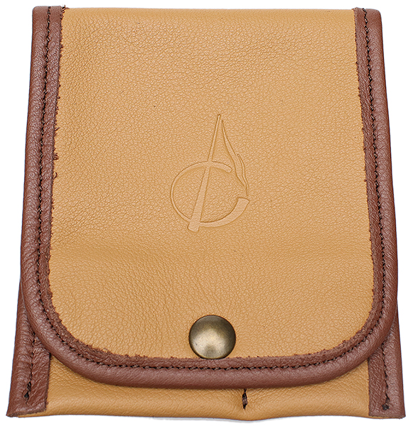 Stands & Pouches Claudio Albieri Italian Leather Accessory Pouch Tan/Chestnut