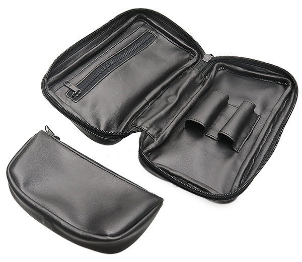 Pipe Accessories Black Nappa 2 Pipe Bag with Pouch