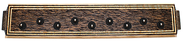 Pipe Accessories Neal Yarm 9 Pipe Stand Black Palm with Engraved Handles