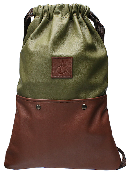 Pipe Accessories Claudio Albieri Italian Leather Backpack for 3 Pipes Olive/Chestnut