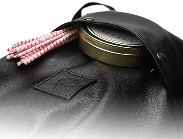Pipe Accessories Claudio Albieri Italian Leather Backpack for 3 Pipes Black