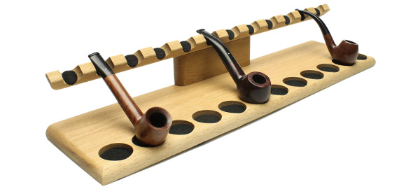 Stands & Pouches Neal Yarm 12 Pipe Stand - Tilt Head Oak