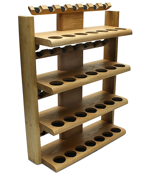 Stands & Pouches Neal Yarm 28 Pipe Stand - Four Tier Oak