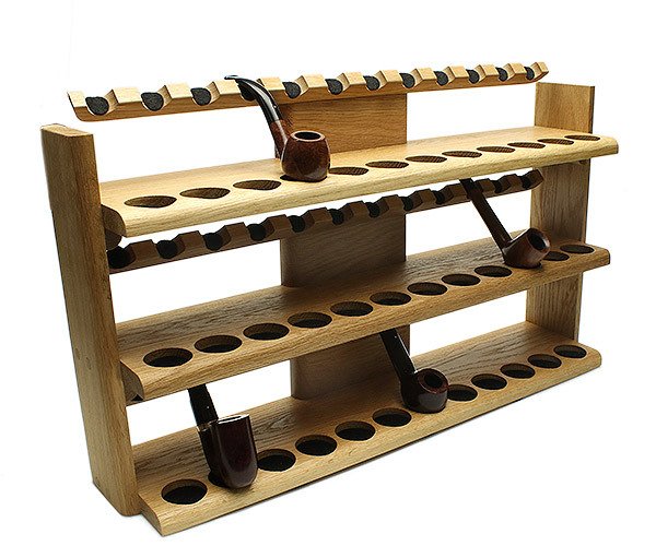 Stands & Pouches Neal Yarm 36 Pipe Stand - Three Tier Oak