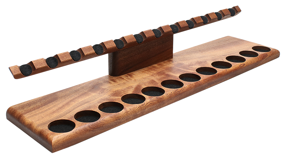 Stands & Pouches Neal Yarm 12 Pipe Stand - Tilt Head Mahogany