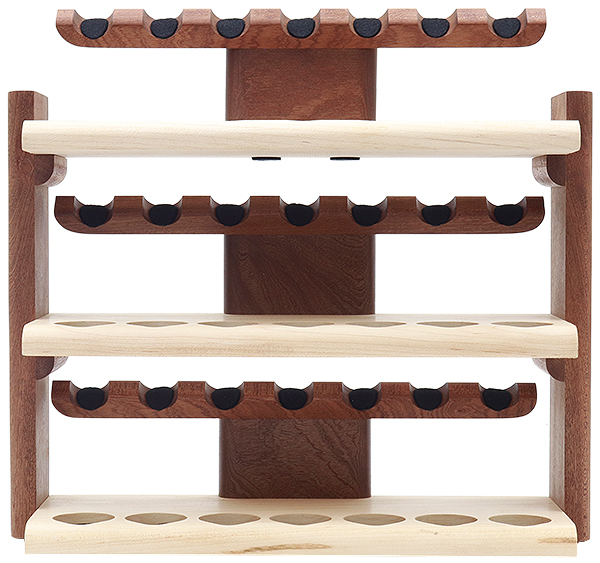Stands & Pouches Neal Yarm 21 Pipe Stand - Three Tier Mahogany and Maple