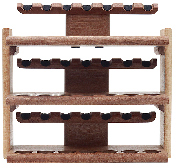 Stands & Pouches Neal Yarm 21 Pipe Stand - Three Tier Mahogany and Stained Maple