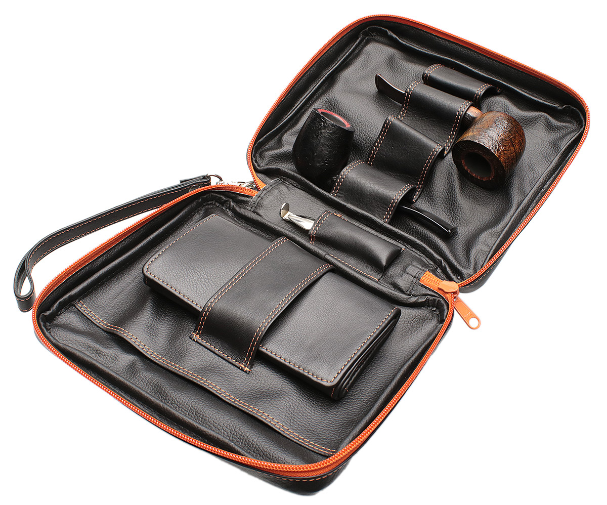 Stands & Pouches Erik Stokkebye 4th Generation 4 Pipe Combo Pouch - Black