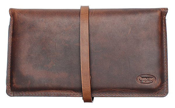 Stands & Pouches Chacom 2 Pipe Roll Up - Leather Brown