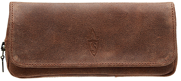 Stands & Pouches Savinelli Suede Combo Pouch - Cognac