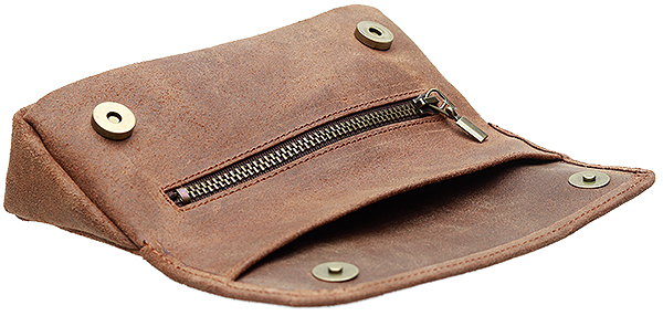 Stands & Pouches Savinelli Suede Combo Pouch - Cognac