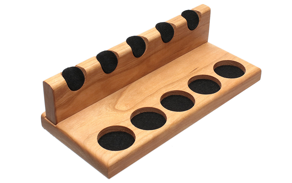 Stands & Pouches Neal Yarm 5 Pipe Stand - Solid Back Cherry