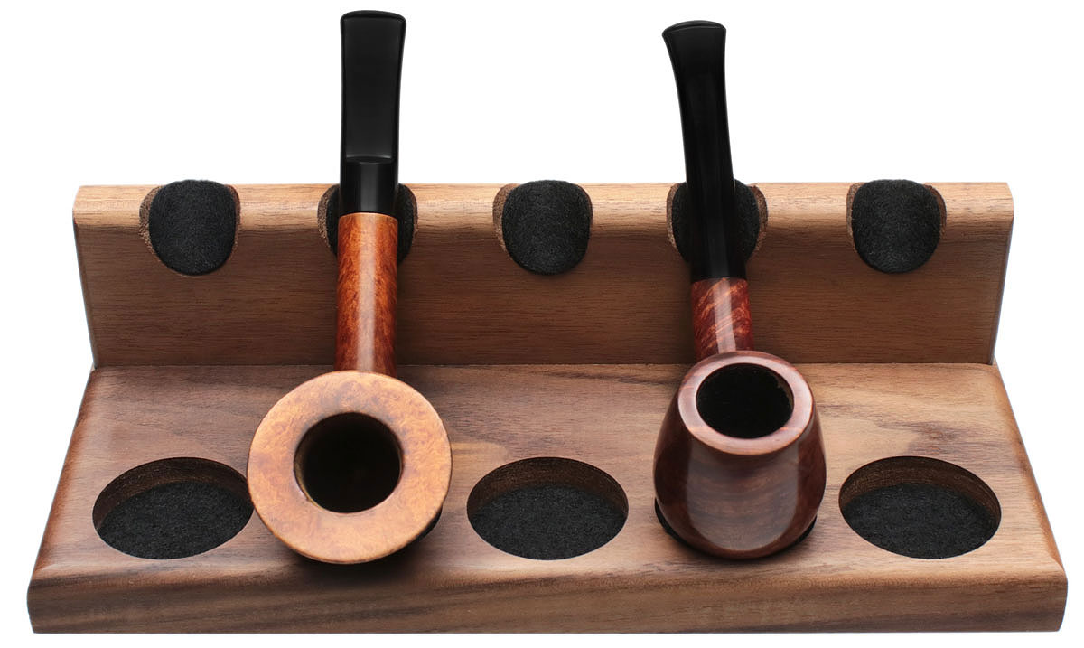 Stands & Pouches Neal Yarm 5 Pipe Stand - Solid Back Walnut