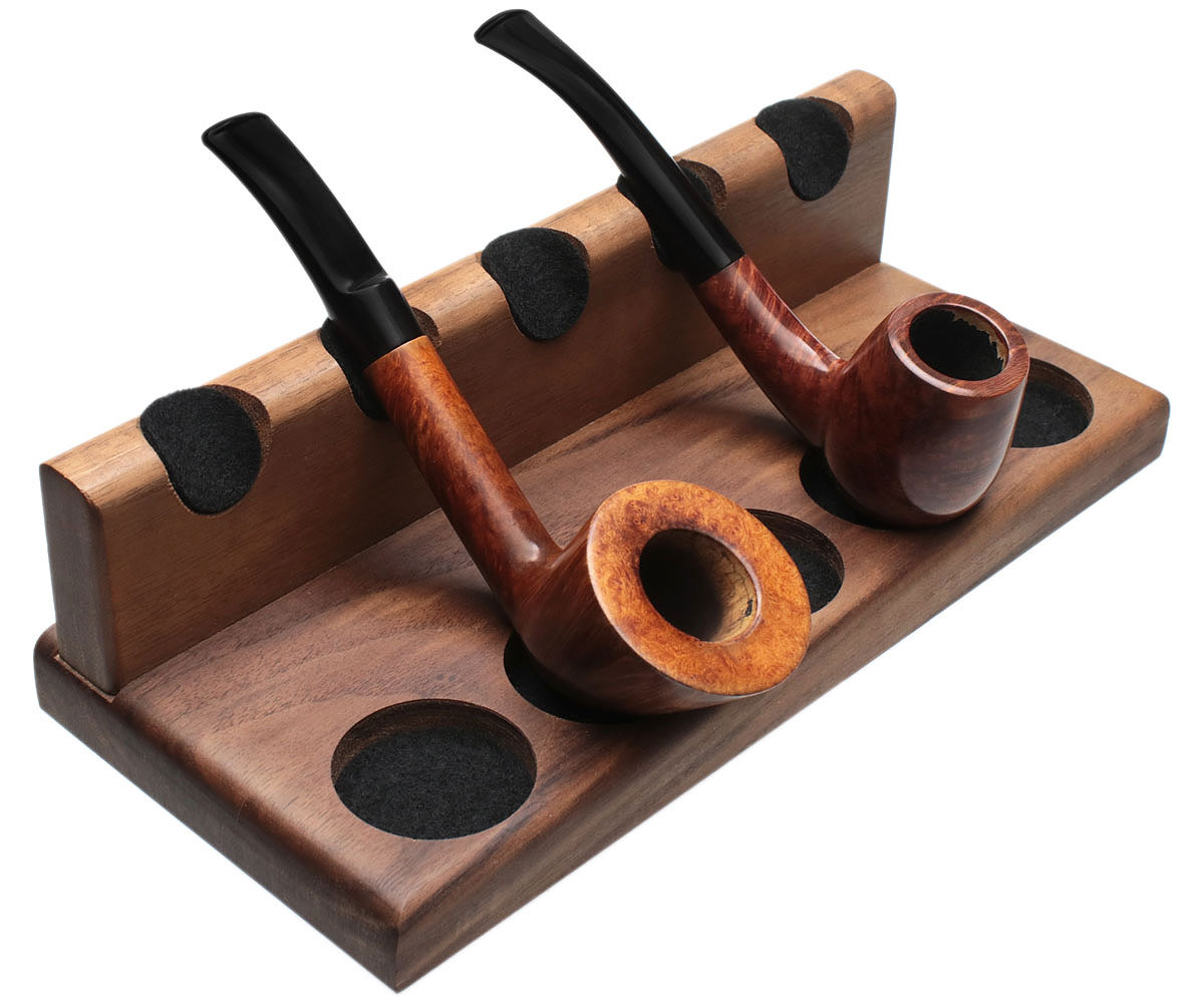 Stands & Pouches Neal Yarm 5 Pipe Stand - Solid Back Walnut