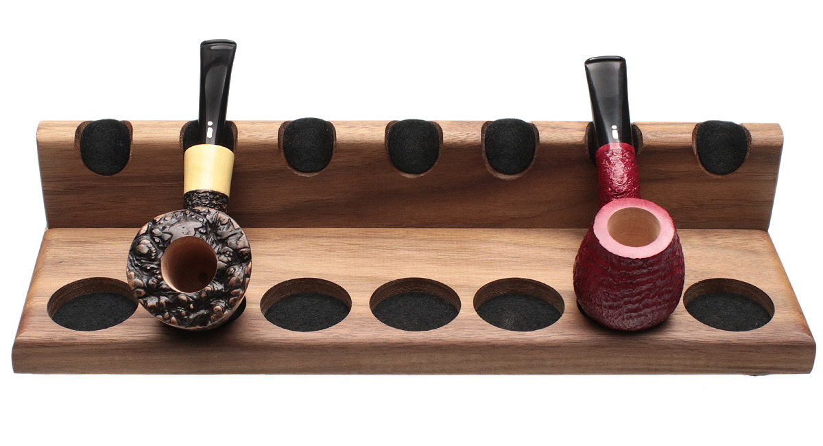 Stands & Pouches Neal Yarm 7 Pipe Stand - Solid Back Walnut