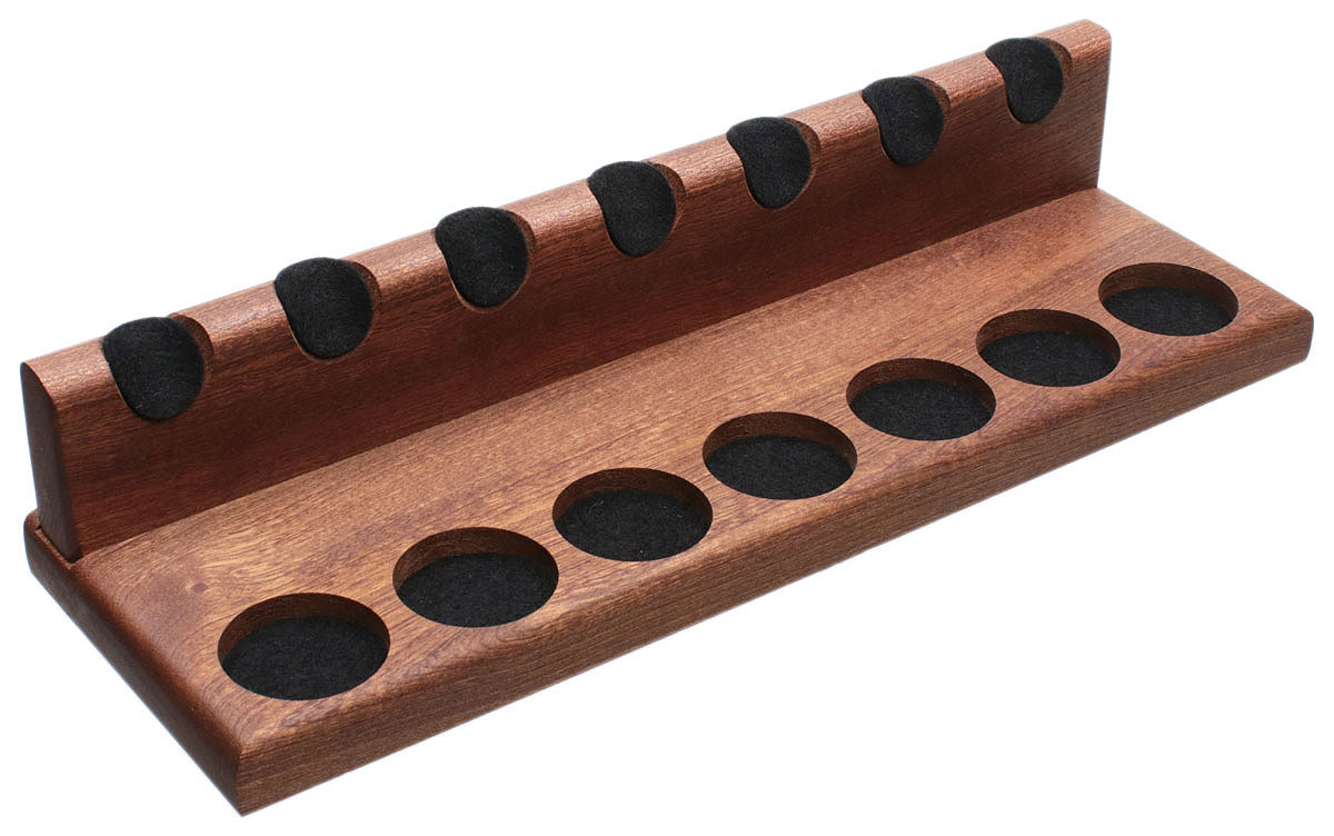 Stands & Pouches Neal Yarm 7 Pipe Stand - Solid Back Mahogany