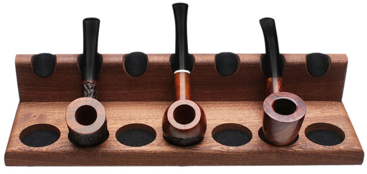 Stands & Pouches Neal Yarm 7 Pipe Stand - Solid Back Mahogany