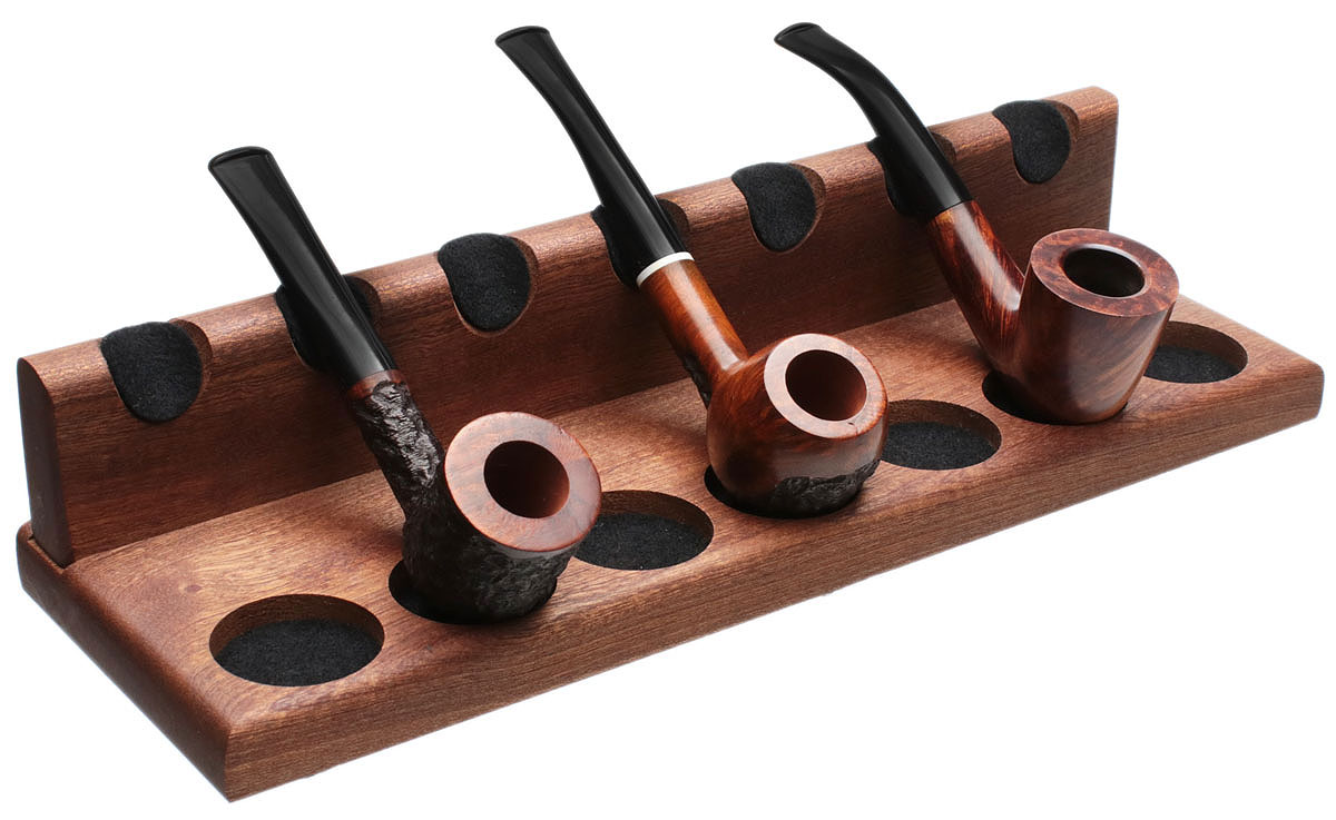Stands & Pouches Neal Yarm 7 Pipe Stand - Solid Back Mahogany
