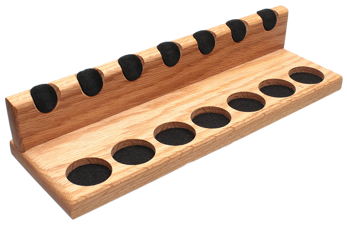 Stands & Pouches Neal Yarm 7 Pipe Stand - Solid Back Oak