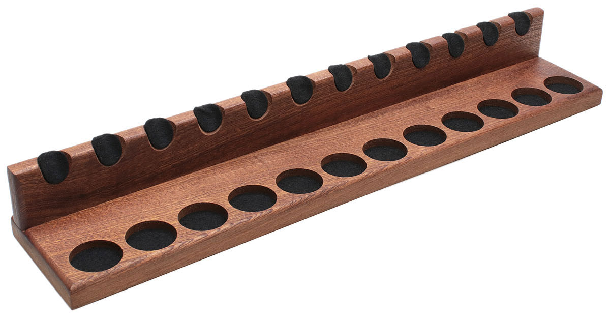 Stands & Pouches Neal Yarm  12 Pipe Stand - Solid Back Mahogany
