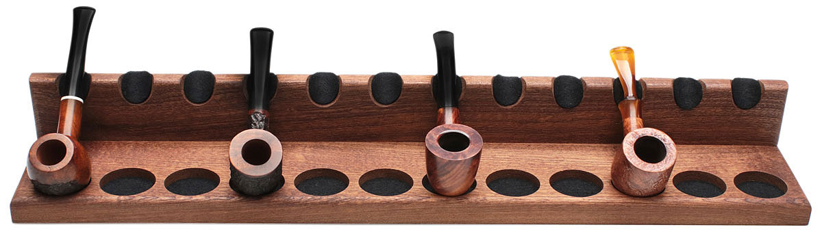 Stands & Pouches Neal Yarm  12 Pipe Stand - Solid Back Mahogany