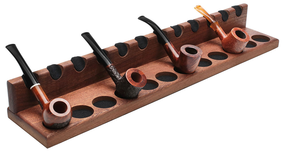 Stands & Pouches Neal Yarm  12 Pipe Stand - Solid Back Mahogany