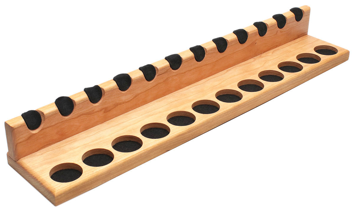 Stands & Pouches Neal Yarm 12 Pipe Stand - Solid Back Oak
