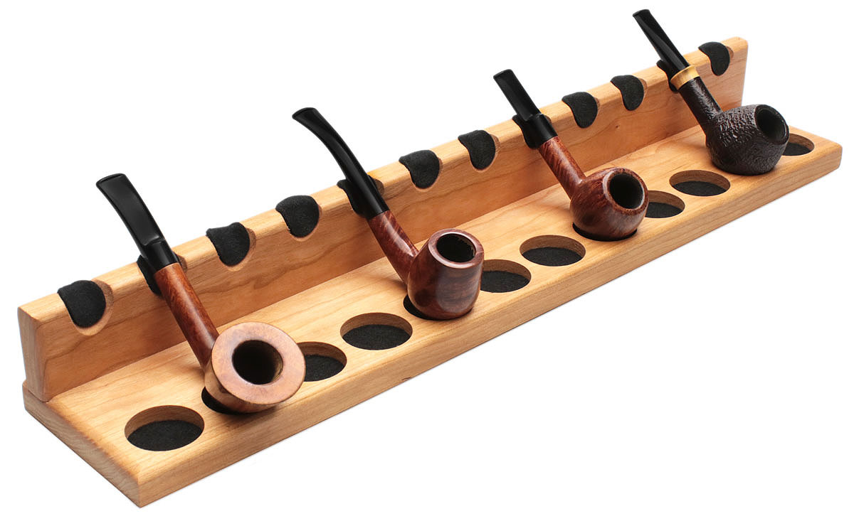 Stands & Pouches Neal Yarm 12 Pipe Stand - Solid Back Oak