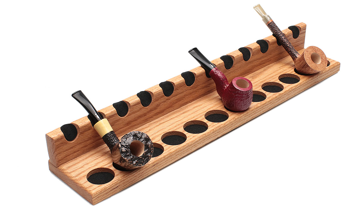 Stands & Pouches Neal Yarm 12 Pipe Stand - Solid Back Cherry