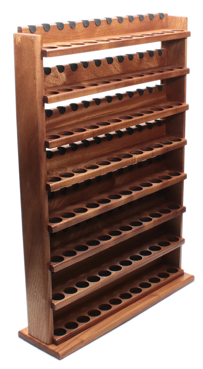 Stands & Pouches Neal Yarm Solid Back 96 Pipe Eight Tier Stand Mahogany