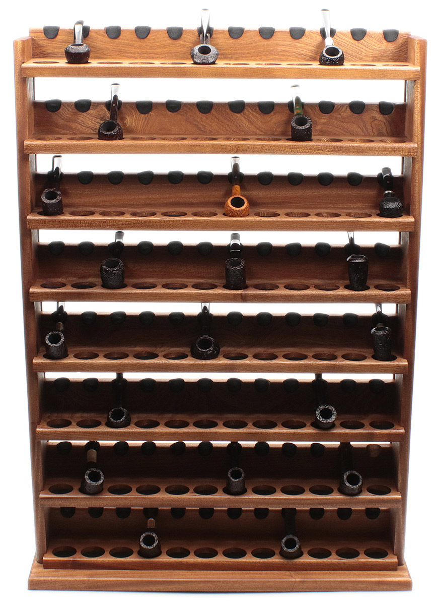 Stands & Pouches Neal Yarm Solid Back 96 Pipe Eight Tier Stand Mahogany