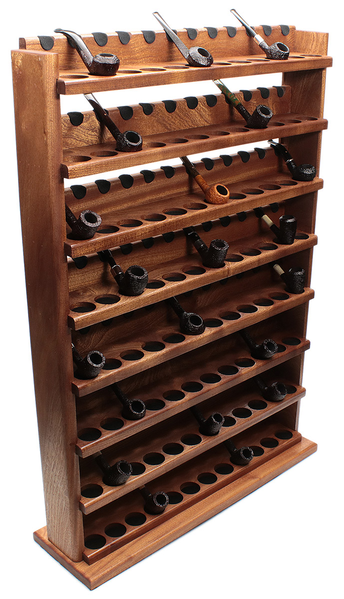 Stands & Pouches Neal Yarm Solid Back 96 Pipe Eight Tier Stand Mahogany