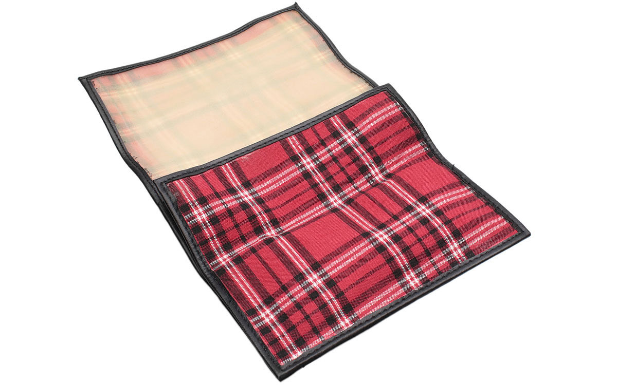 plaid tobacco pouch Castleford Roll Up Pouch
