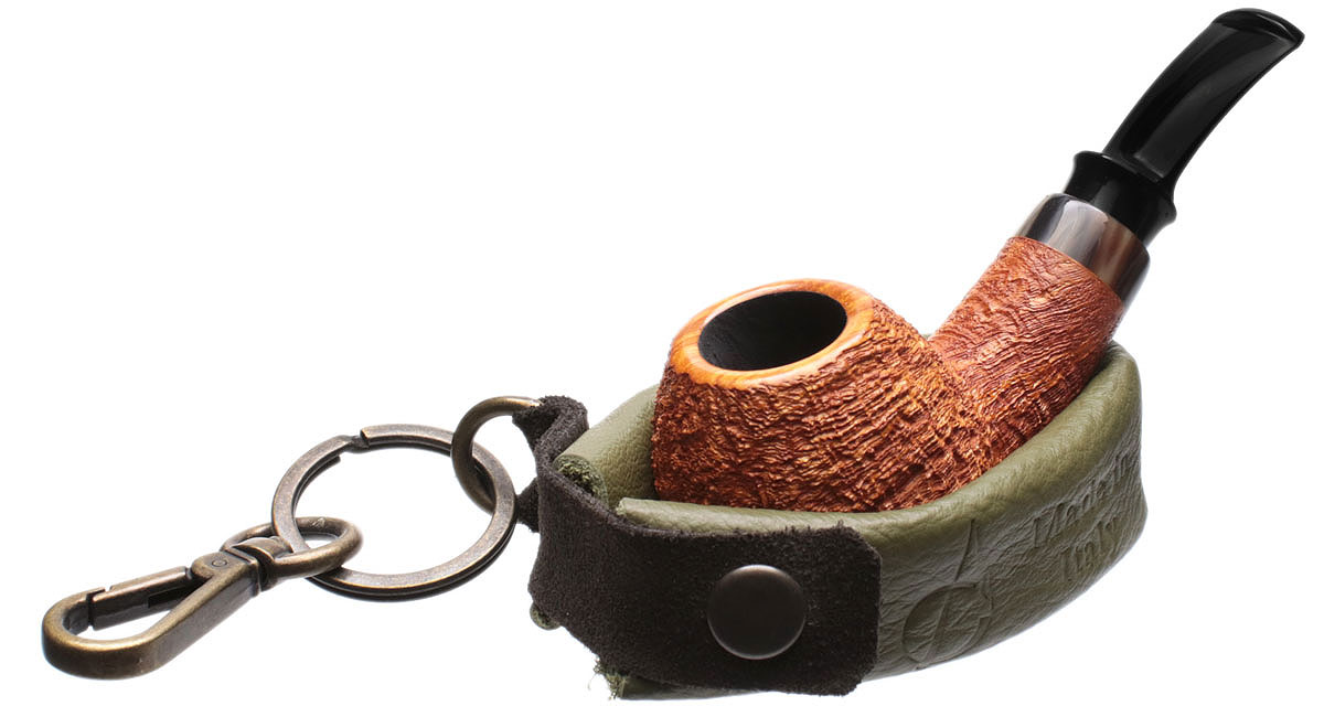 Stands & Pouches Claudio Albieri Origami Keychain - Olive/Dark Brown
