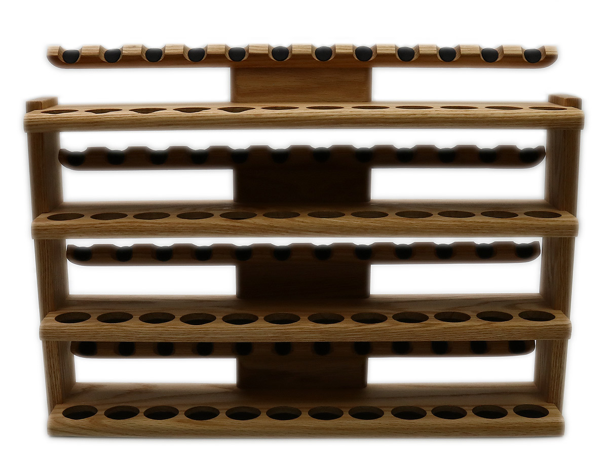 Stands & Pouches Neal Yarm 48 Pipe Four Tier Pipe Stand Oak