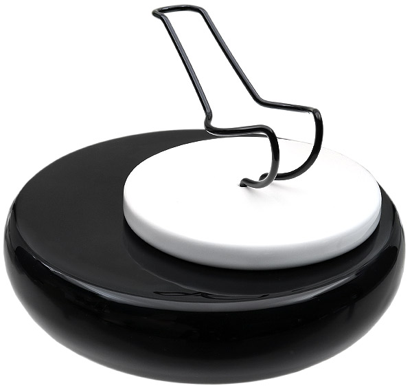 Ashtrays Savinelli Black/White Ashtray with Pipe Stand Top