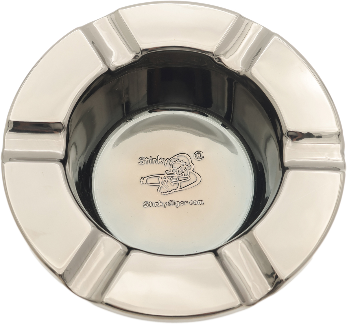 Ashtrays Stinky Cigar Ashtray - One Piece Black Nickel Plated