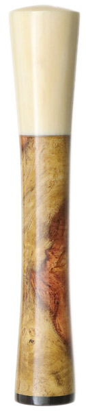 Tampers & Tools Scott Tinker Wooly Mammoth, Two Tone Amboyna Burl, and Gabon Ebony Bishop Tamper