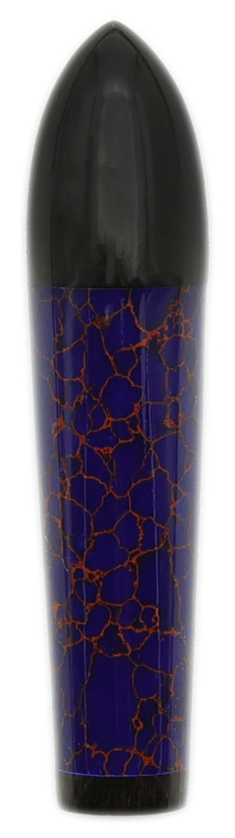 Tampers & Tools Scott Tinker Tamper - Jazz Age Zeppelin Blue Agate Resin and Gaboon Ebony with Brass Pick