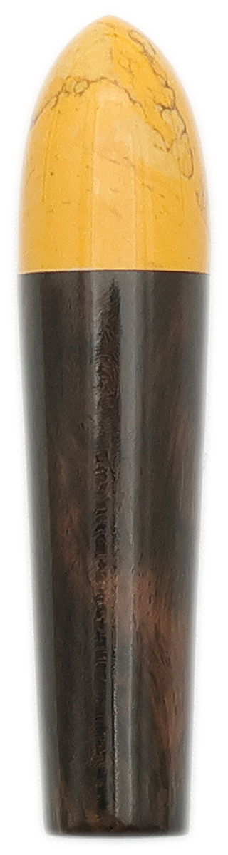 Tampers & Tools Scott Tinker Tamper - Zeppelin Gaboon Ebony and Honey Jasper Resin with Brass Pick